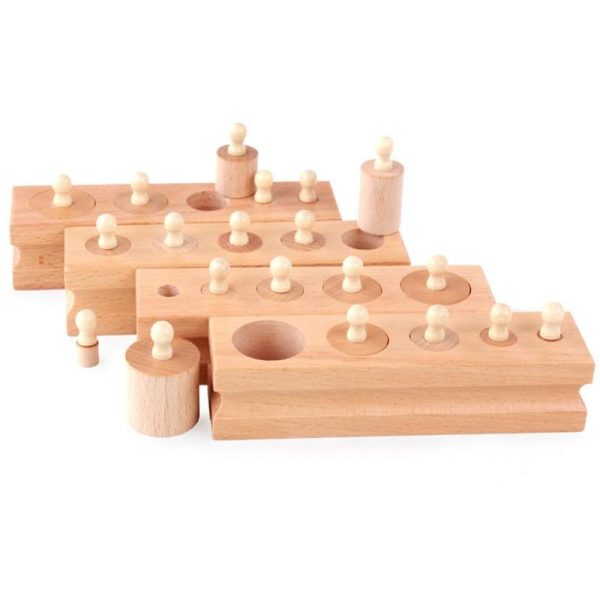 Cylindrical socket building block toy