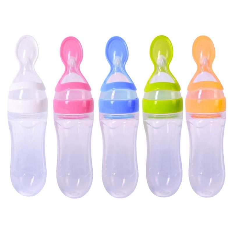 Silicone squeeze-type baby feeding bottle - Image 2