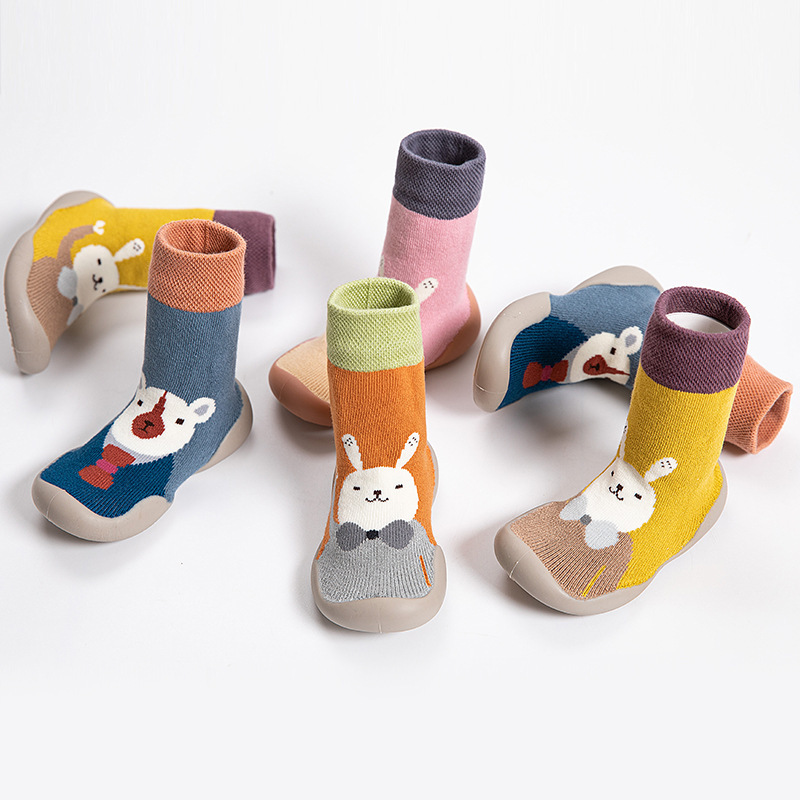 Soft-soled shoes and non-slip socks